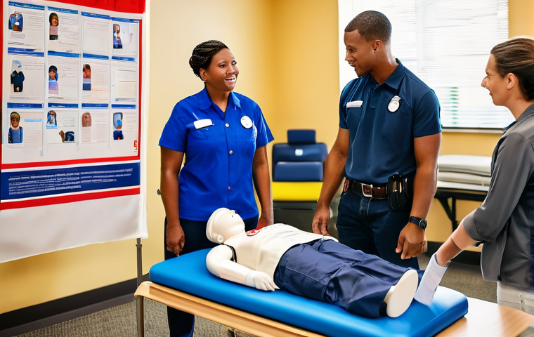 응급구조사 직무와 관련된 도서 리뷰 - **Prompt for Futuristic Smart EMS:**
    "A sleek, futuristic interior of an advanced ambulance, bri...