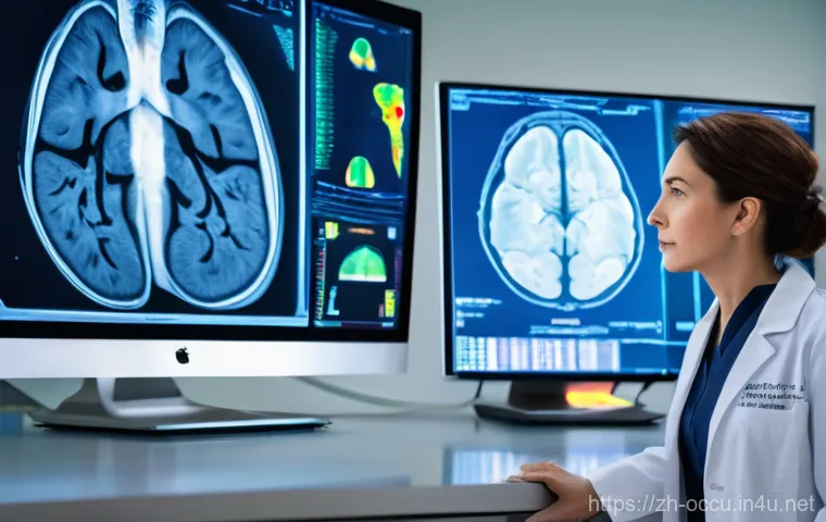 응급구조사와 AI 기술 - **Prompt:** Inside a high-tech ambulance, two professional paramedics in clean uniforms are attendin...