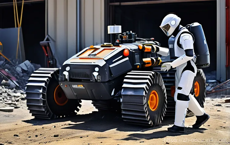 응급구조사와 장비 최신 기술 - **Mobile Life Cabin: 5G Ambulance in Action**
    A sleek, modern 5G-enabled ambulance interior. Two...