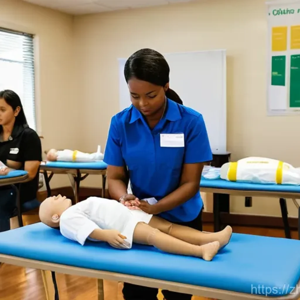 응급구조사 커뮤니티 활동 - **Prompt 1: Community First Aid Training Session**
"A vibrant and diverse group of community mem...