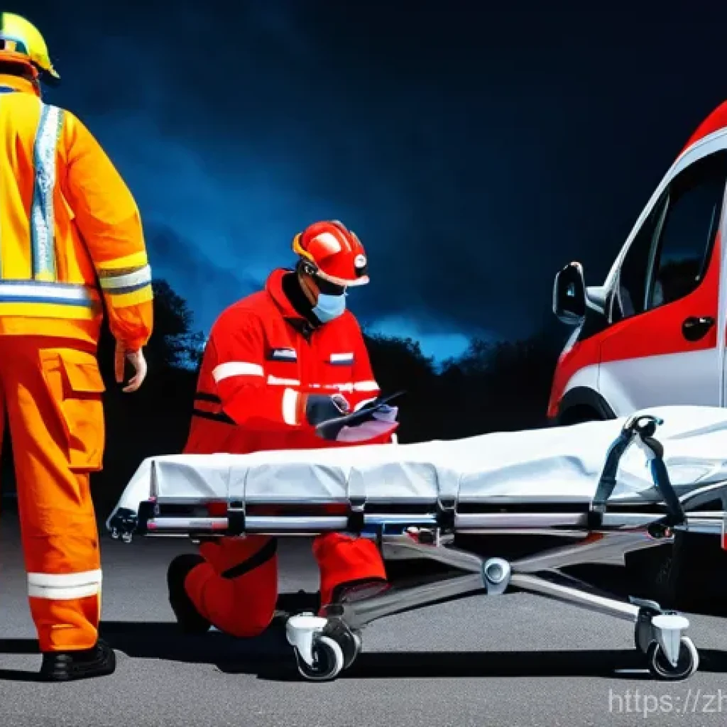 응급구조사와 초보자를 위한 가이드 - **Prompt 1: AI-Powered Roadside Emergency Response**
    A highly detailed, realistic image of an em...