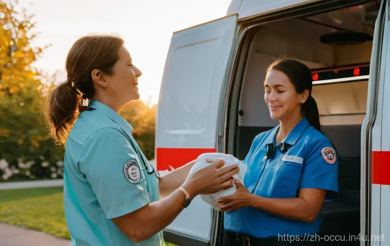 응급구조사 직업 만족도 - **Prompt:** A dynamic, intense scene inside a state-of-the-art ambulance. Two highly professional an... 응급구조사 직업 만족도 - **Prompt:** A dynamic, intense scene inside a state-of-the-art ambulance. Two highly professional an...