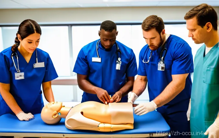 응급구조사 직업 만족도 - **Prompt:** A heartwarming and deeply emotional scene of gratitude and relief. An EMT, in a clean, p... 응급구조사 직업 만족도 - **Prompt:** A heartwarming and deeply emotional scene of gratitude and relief. An EMT, in a clean, p...