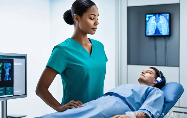 응급구조사 직무 재교육 프로그램 - **Prompt 1: AI-Powered Emergency Response**
    "A modern, high-tech emergency room scene. A female ...